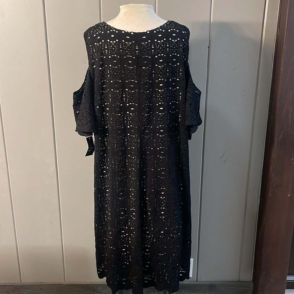 NWT Ronnie Nicole Dress Black Romantic Boho Artsy Festival Whimsigoth Minimalist - Picture 2 of 6